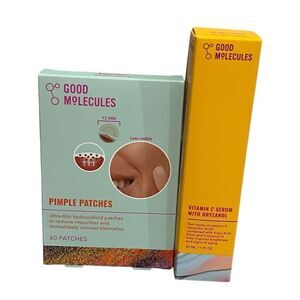 Good Molecules Pimple Patches + Vitamin C Serum with Oryzanol Bundle, New